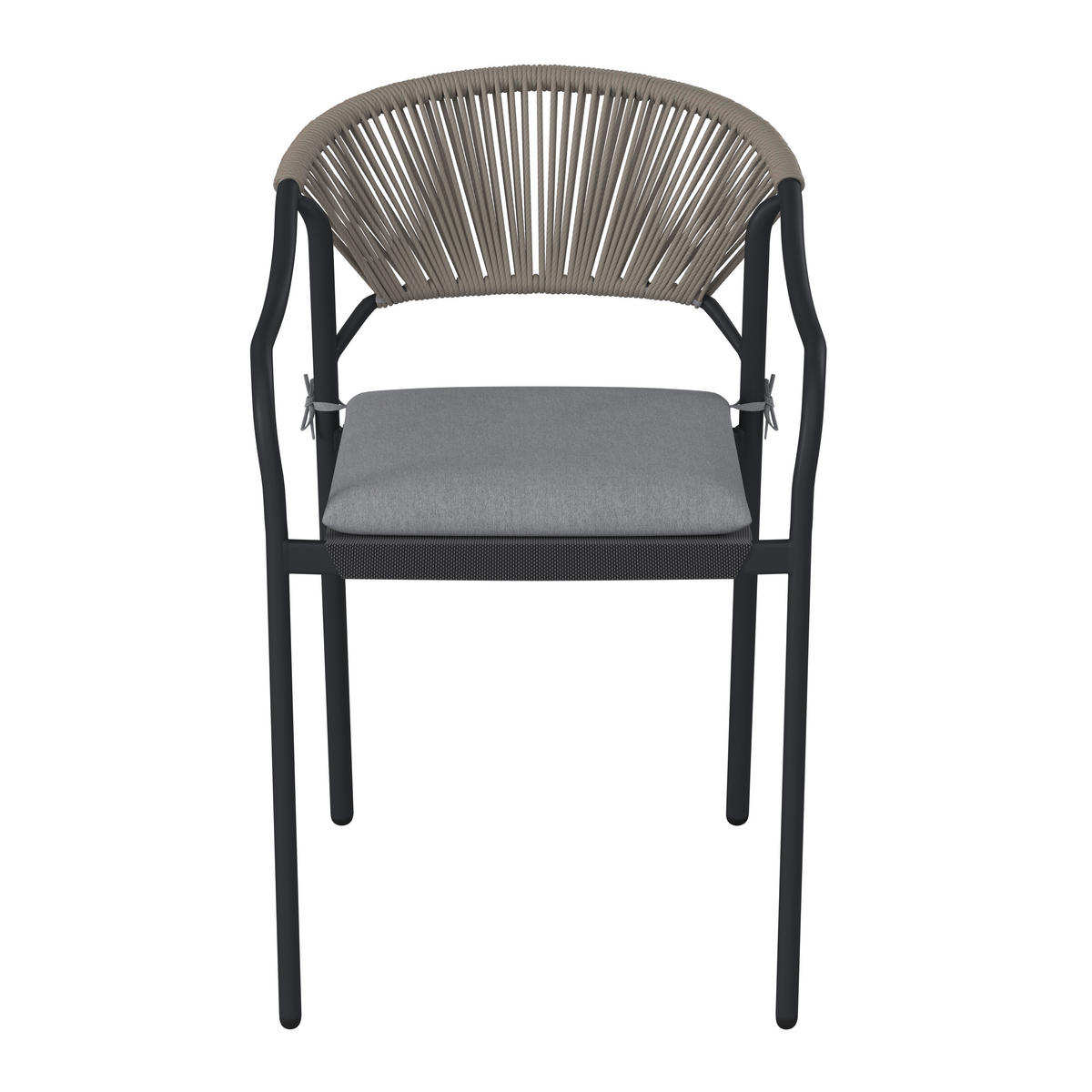 STOL  železo temno siva  - temno siva, Moderno, kovina/umetna masa (55/85/61cm) - Xora