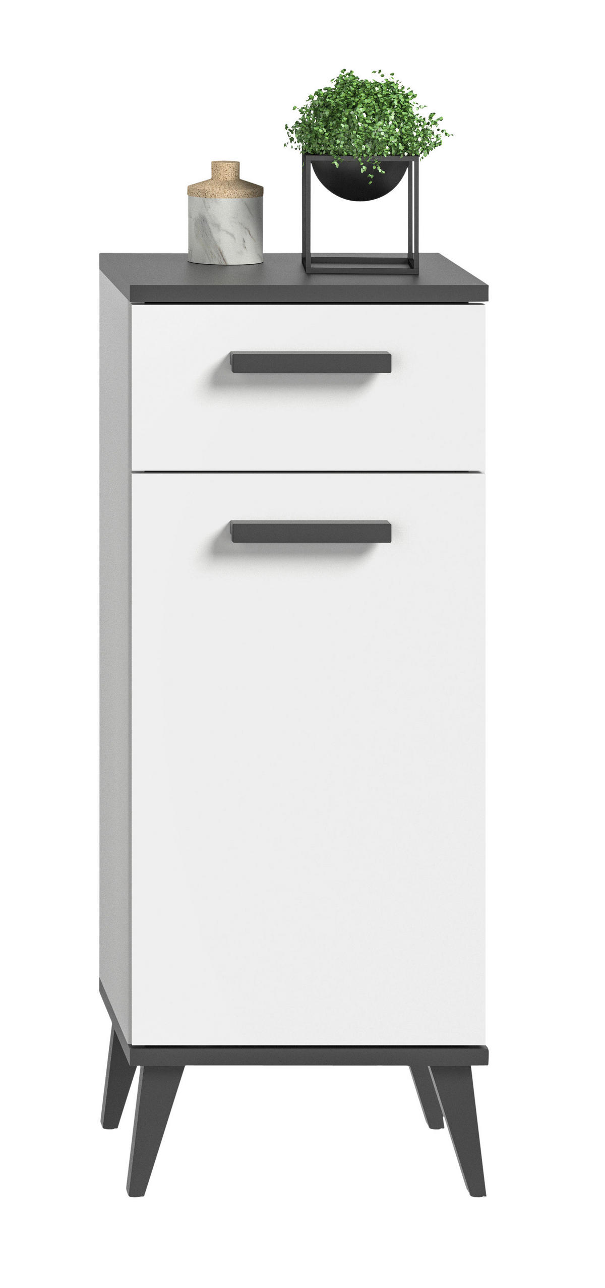 UNTERSCHRANK 34/87/31 cm   - Weiß/Grau, MODERN, Holzwerkstoff/Kunststoff (34/87/31cm) - MID.YOU
