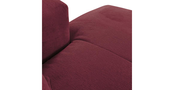 ECKSOFA in Chenille Weinrot  - Weinrot/Schwarz, Design, Kunststoff/Textil (280/175cm) - Landscape