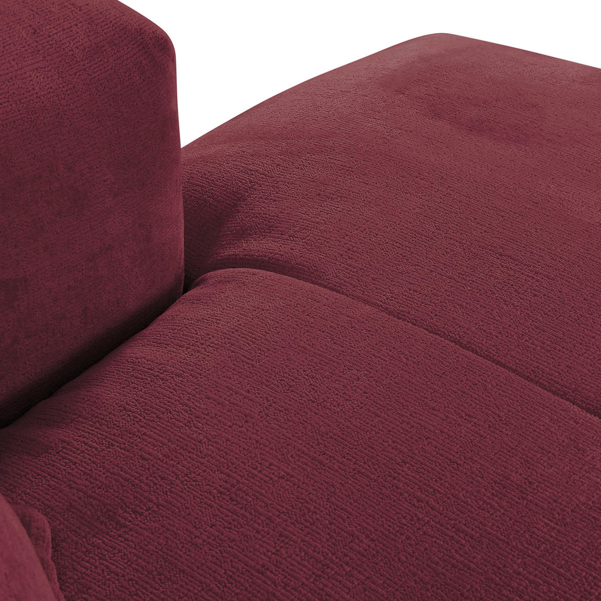 HÖRNSOFFA i chenille vinröd  - vinröd/svart, Design, textil/plast (280/175cm) - MID.YOU