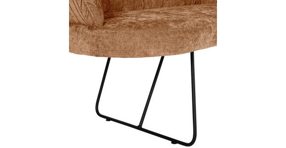 SITZBANK 202/88/65 cm Flachgewebe Rostfarben Metall - Rostfarben/Schwarz, Design, Textil/Metall (202/88/65cm) - Novel