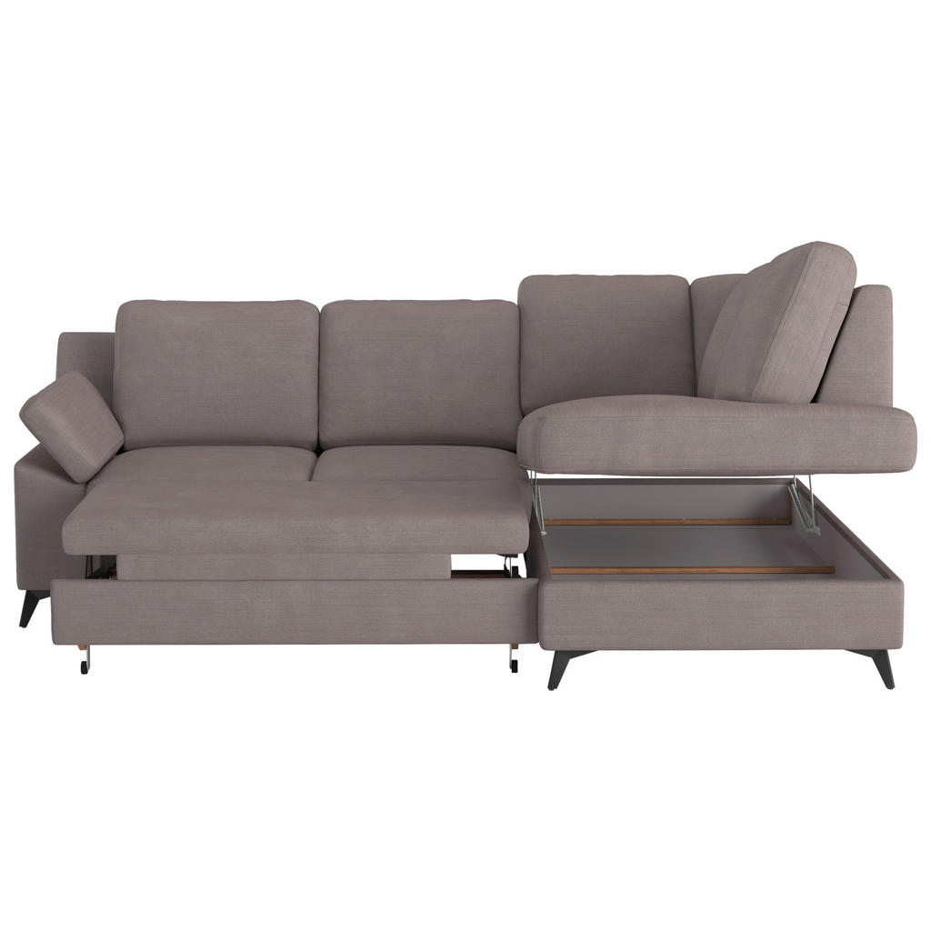 Thumbnail - Cotta Ecksofa, Taupe, Textil, 4-Sitzer, Ottomane rechts, L-Form, 242x170 cm, Stoffauswahl, Rücken echt, Armteil links, W...
