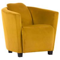 COCKTAILSESSEL Mikrofaser Braun, Orange  - Braun/Orange, Design, Holz/Textil (72/72/85cm)