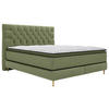 BOXSPRINGBETT 180/200 cm  in Grün  - Goldfarben/Grün, Design, Textil/Metall (180/200cm) - Boxxx