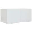 AUFSATZSCHRANK 91/40/40,5 cm - Weiß Hochglanz/Alufarben, Design, Holzwerkstoff/Metall (91/40/40,5cm) - Voleo