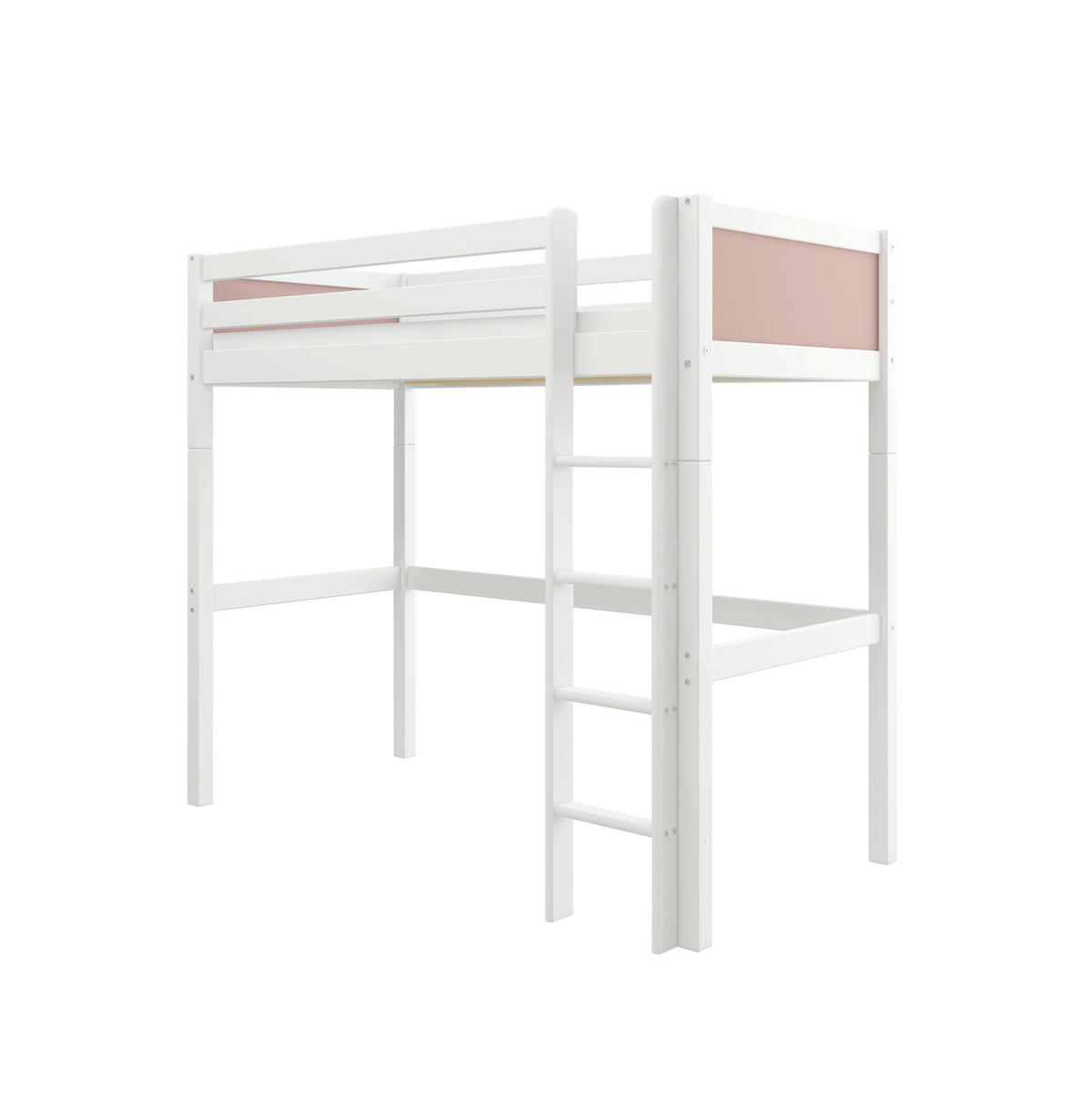 HOCHBETT 90/200 cm,  in Absturzsicherung, Leiter, Rollrost  - Rosa/Weiß, MODERN, Holz (90/200cm) - Chameo
