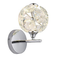 LED-WANDLEUCHTE - Klar/Chromfarben, Konventionell, Glas/Metall (15/24cm) - Globo