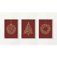 BILDERSET 3-teilig Multicolor 33/48 cm  - Multicolor, Basics, Holz (33/48cm) - X-Mas