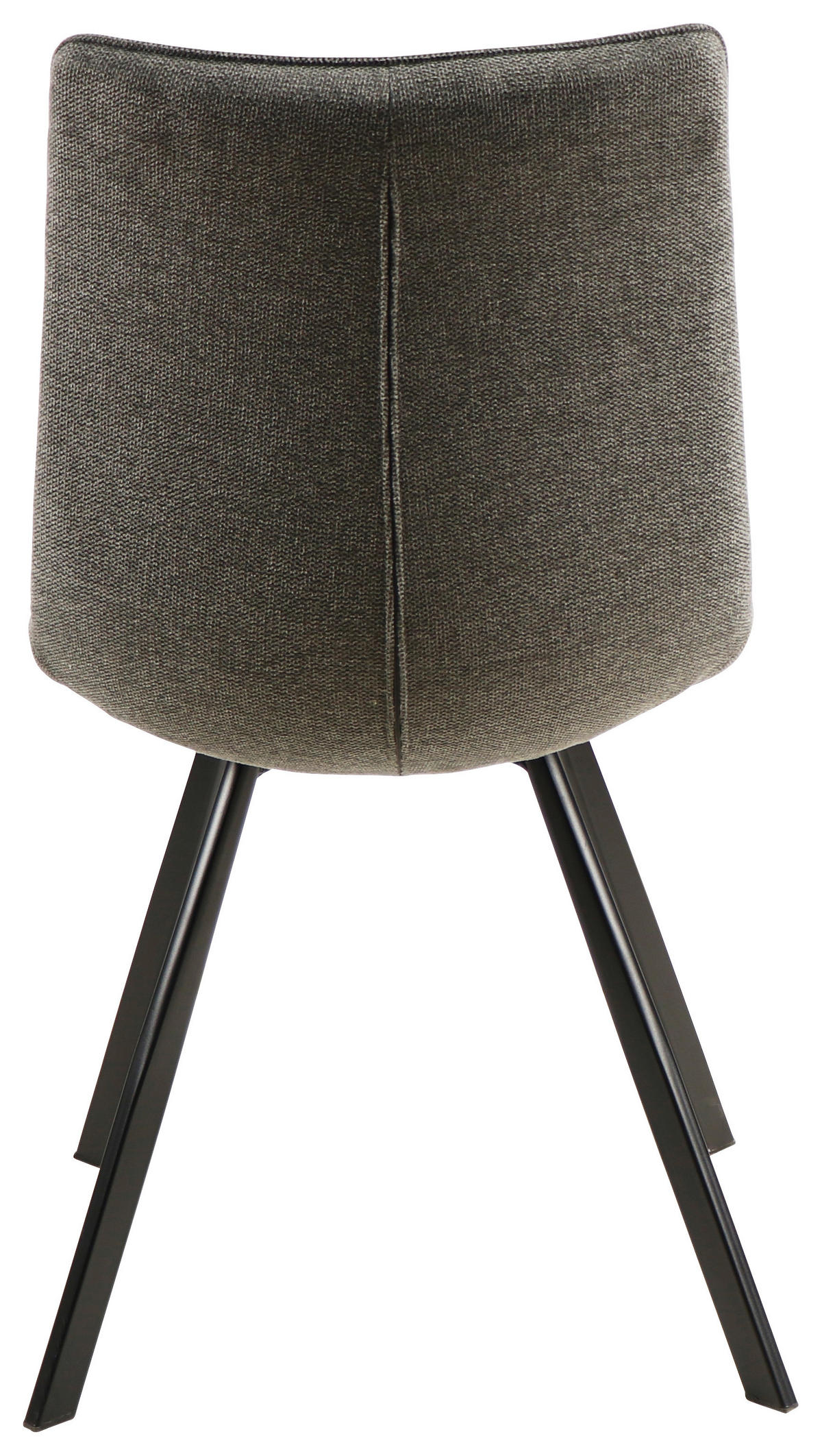 STUHL Leinenoptik Dunkelgrau, Schwarz  - Dunkelgrau/Schwarz, Design, Textil/Metall (47/61/86cm) - Xora