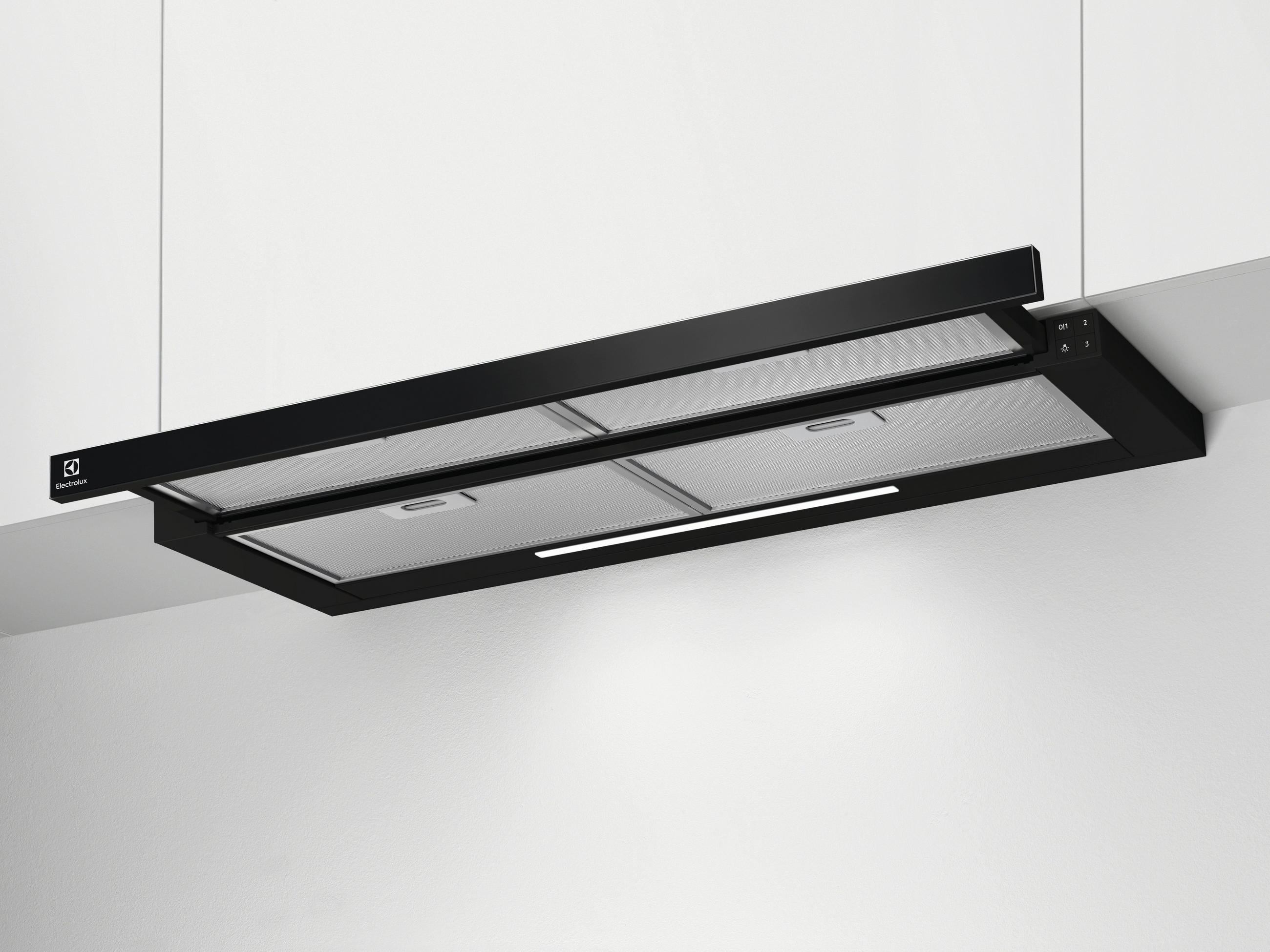Electrolux Dunstabzugshaube Edelstahl, Schwarz 89.8x39.5x30.0 cm