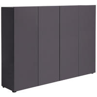 SCHUHSCHRANK Anthrazit  - Anthrazit/Schwarz, Design, Holzwerkstoff/Kunststoff (160/115/34cm) - Xora