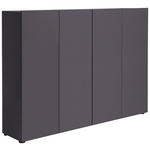 SCHUHSCHRANK  in 160/115/34 cm  - Anthrazit/Schwarz, Design, Holzwerkstoff/Kunststoff (160/115/34cm) - Xora