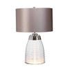 TISCHLEUCHTE 41/64.3 cm   - Klar/Grau, Design, Glas/Textil (41/64.3cm) - Elstead Lighting