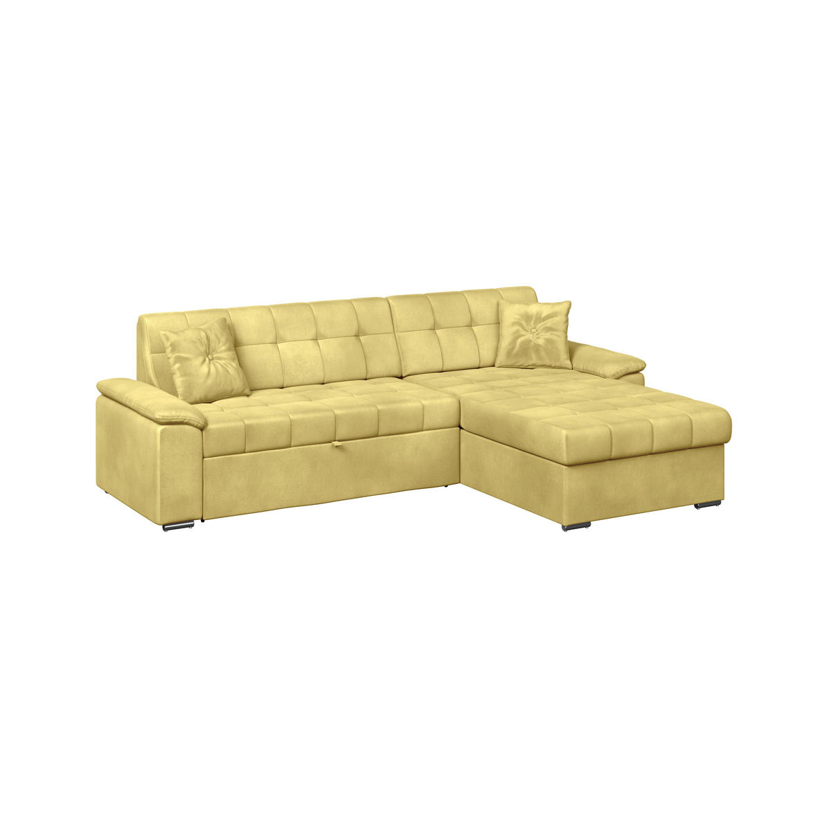 ECKSOFA Senfgelb Zierkissen  - Senfgelb, Trend, Textil (257/167cm) - Livetastic
