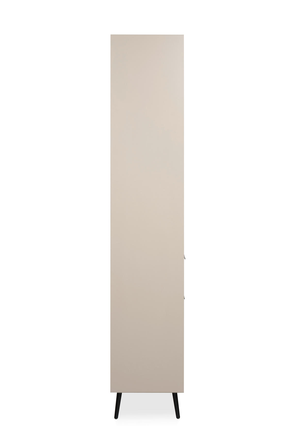 VITRINE in Schwarz, Sandfarben  - Sandfarben/Schwarz, Design, Glas/Holzwerkstoff (60/200/38cm) - MID.YOU