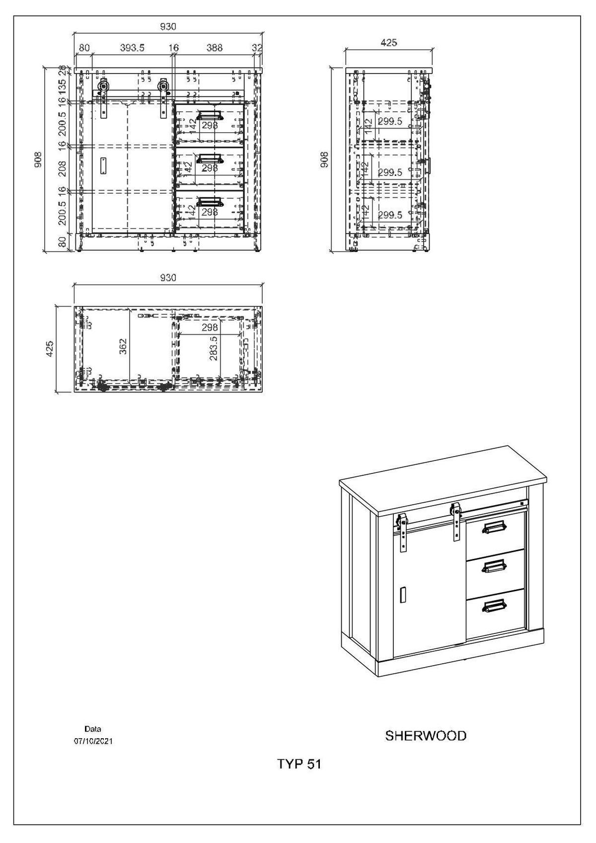 GARDEROBE 5-teilig  in 206/200/43 cm  - Anthrazit/Weiß, Design, Glas/Holzwerkstoff (206/200/43cm) - Modante