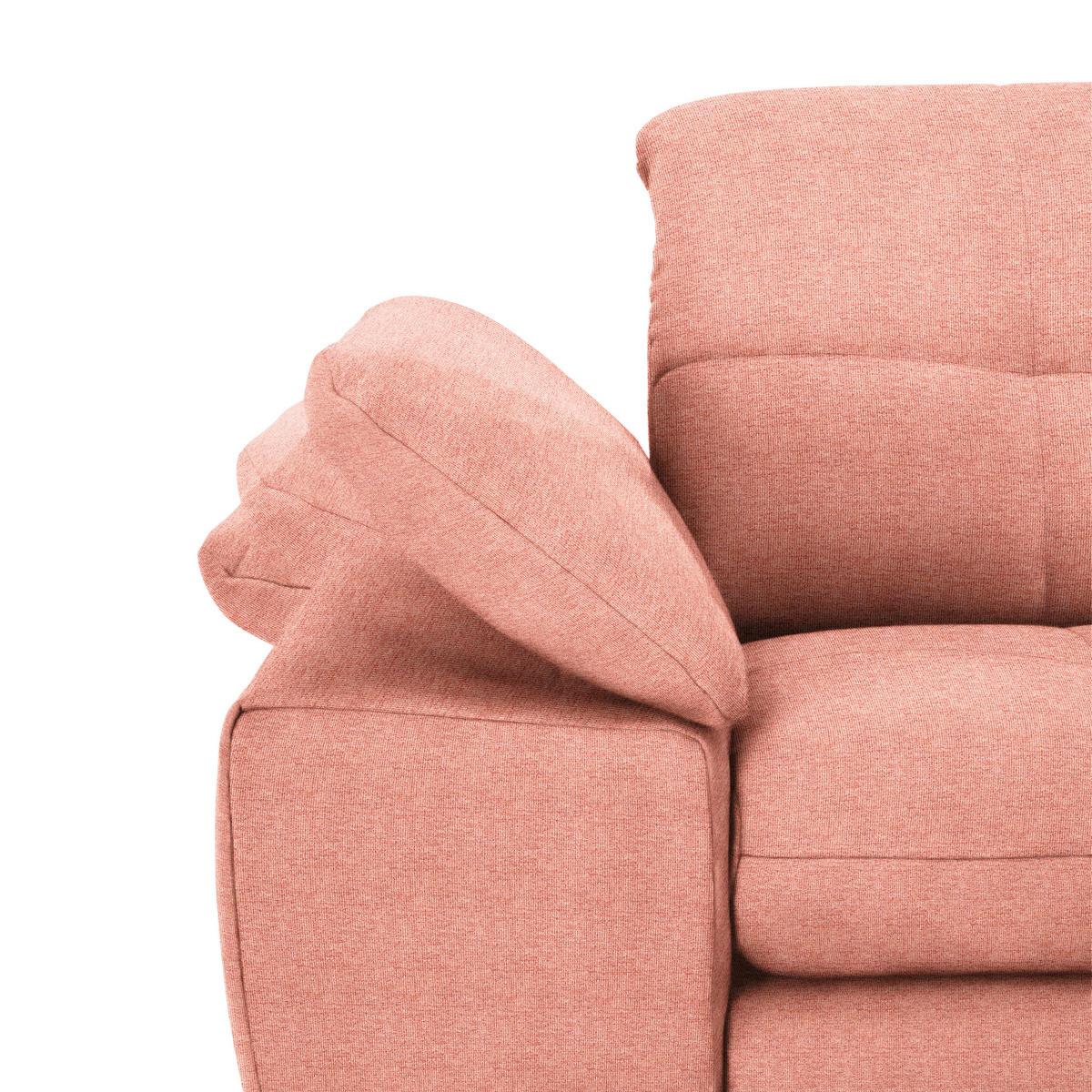 ECKSOFA in Webstoff Koralle  265/180 cm  - Koralle/Schwarz, Design, Textil/Metall (265/180cm) - Carryhome