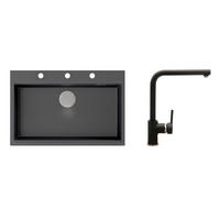 SET SUDOPERA I SLAVINE   76/50/22 cm         - crna, Basics, kamen (76/50/22cm)