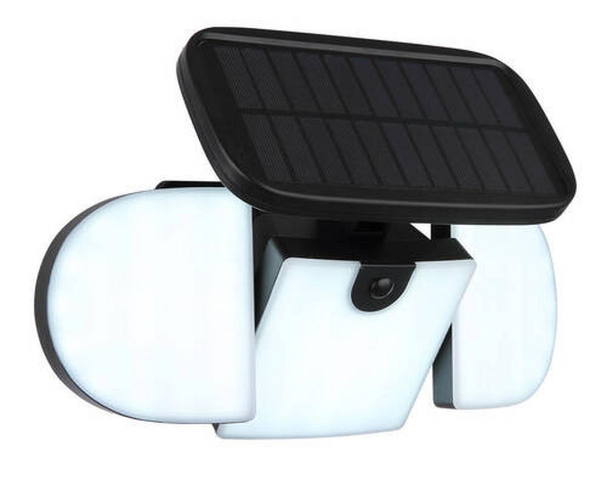SOLARLEUCHTE 27,9/14,8/15,3 cm   - Opal/Schwarz, Basics, Kunststoff (27,9/14,8/15,3cm) - Globo