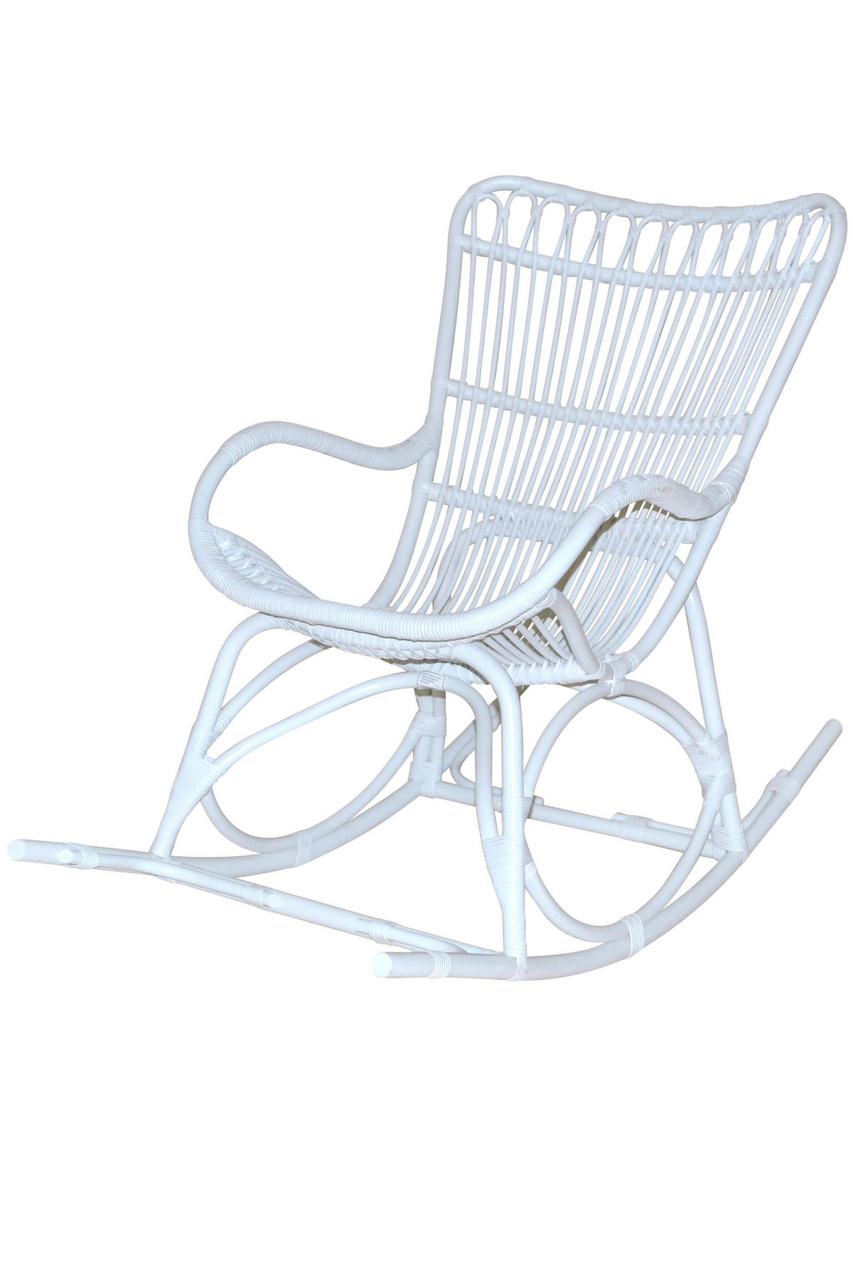 SCHAUKELSTUHL in Weiß  - Weiß, Natur, Holz (65/96/122cm) - MID.YOU