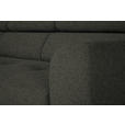 ECKSOFA in Chenille Graubraun 205/280 cm - Graubraun/Schwarz, Design, Textil/Metall (205/280cm) - Xora