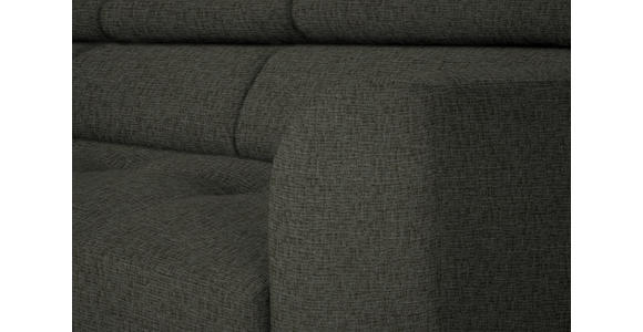 ECKSOFA in Chenille Graubraun 205/280 cm - Graubraun/Schwarz, Design, Textil/Metall (205/280cm) - Xora
