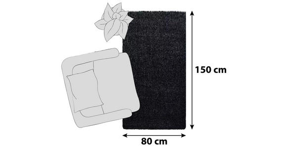 HOCHFLORTEPPICH 80/150 cm Dream 4000 Anthrazit - Anthrazit, KONVENTIONELL, Textil (80/150cm) - Novel