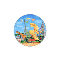 KINDERTEPPICH 100 cm Felix der Hase  - Blau, Design, Textil (100cm)