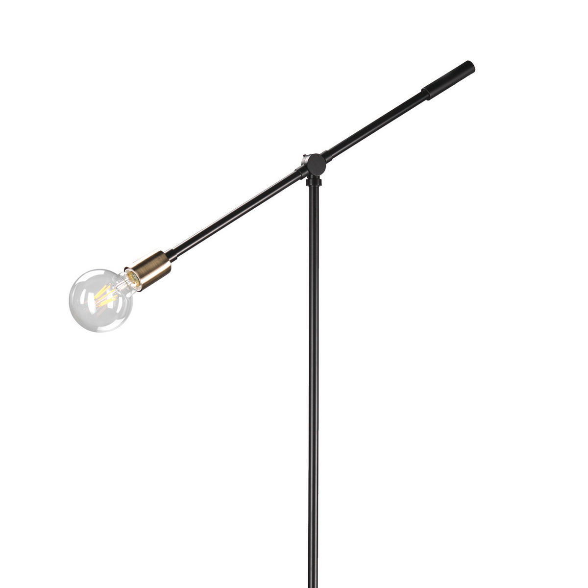 STEHLEUCHTE 62/170 cm    - Goldfarben/Schwarz, Design, Metall (62/170cm)