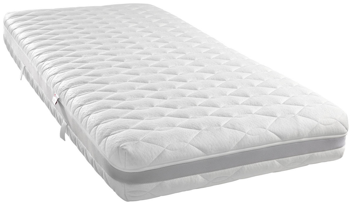 KALTSCHAUMMATRATZE 90/200 cm Höhe ca. 21 cm  - Weiß, KONVENTIONELL, Textil (90/200cm) - Sleeptex
