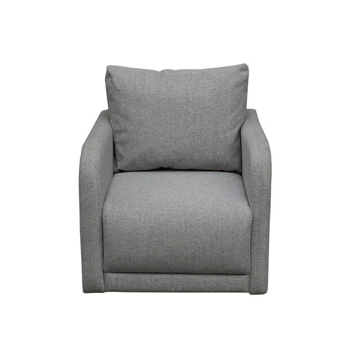 Fotoliu din lemn, plastic, textil, gri