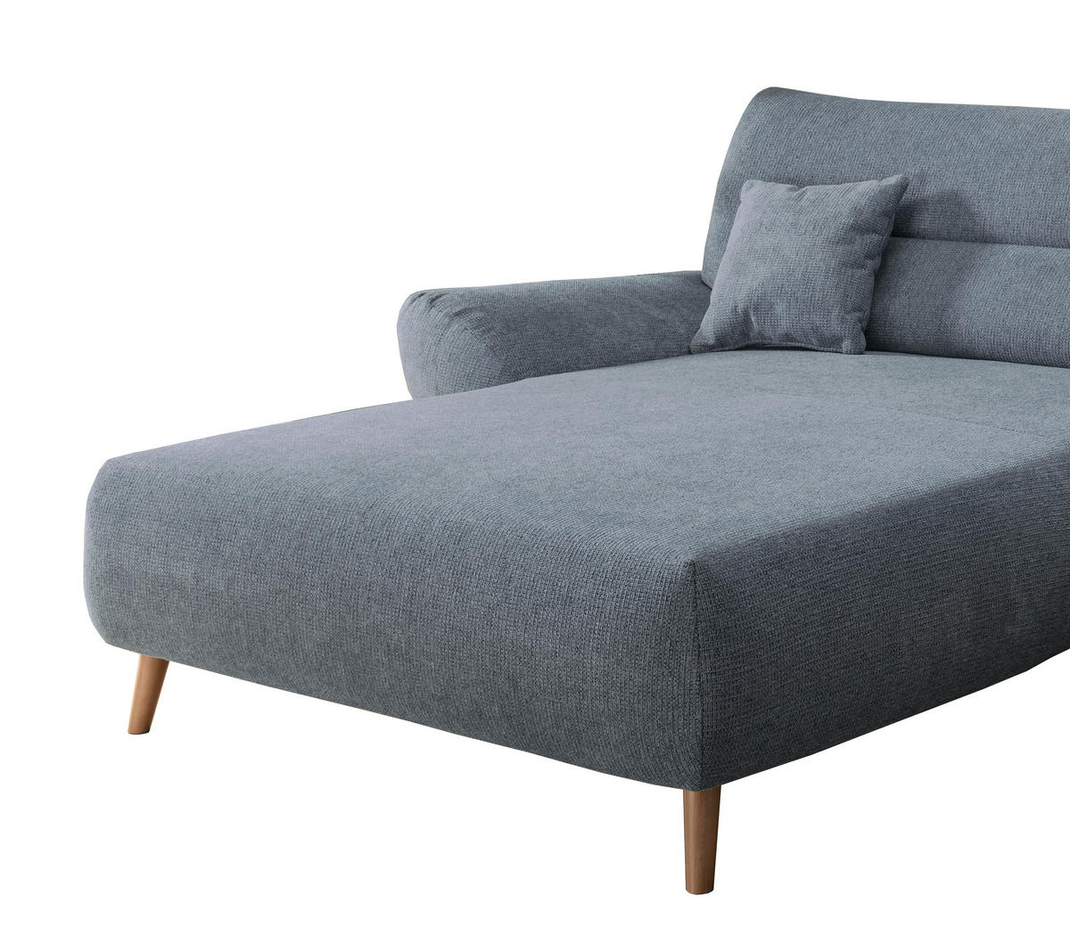 ECKSOFA in Chenille Hellblau  - Wildeiche/Hellblau, Modern, Holz/Textil (166/290cm) - MID.YOU