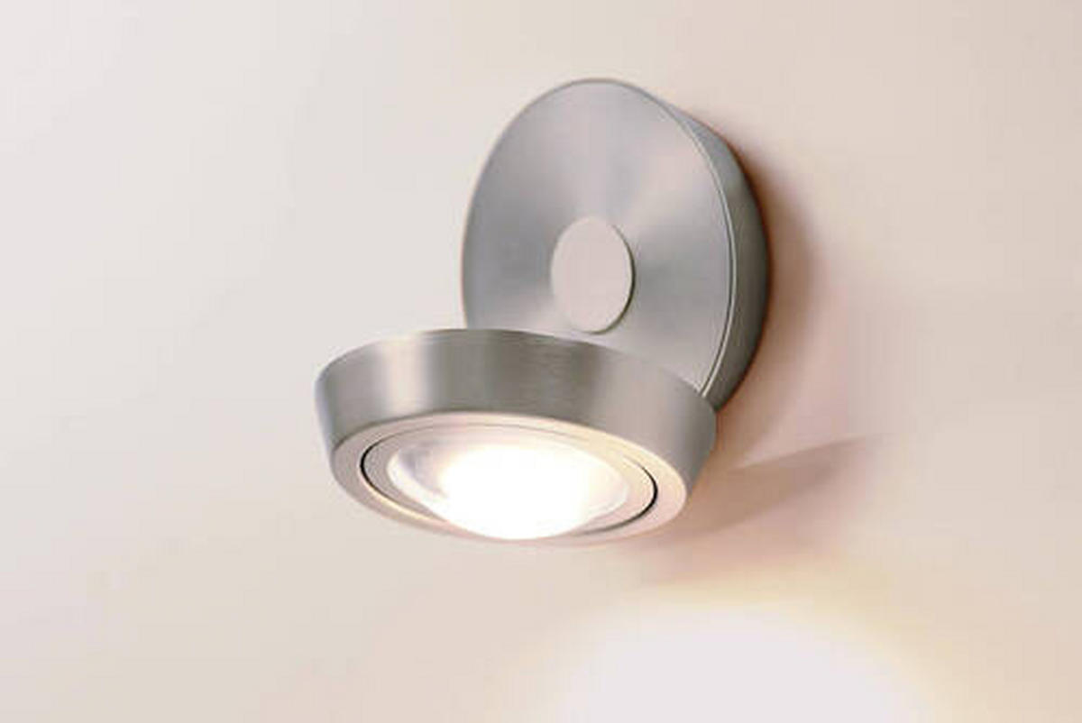 LED-DECKENLEUCHTE 16/15,5/7,8 cm   - Nickelfarben, Design, Metall (16/15,5/7,8cm)