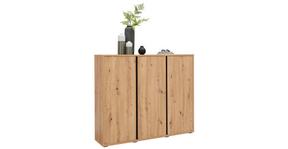 SCHUHSCHRANK in 145/120/34 cm - Eichefarben, KONVENTIONELL, Holzwerkstoff (145/120/34cm) - Xora