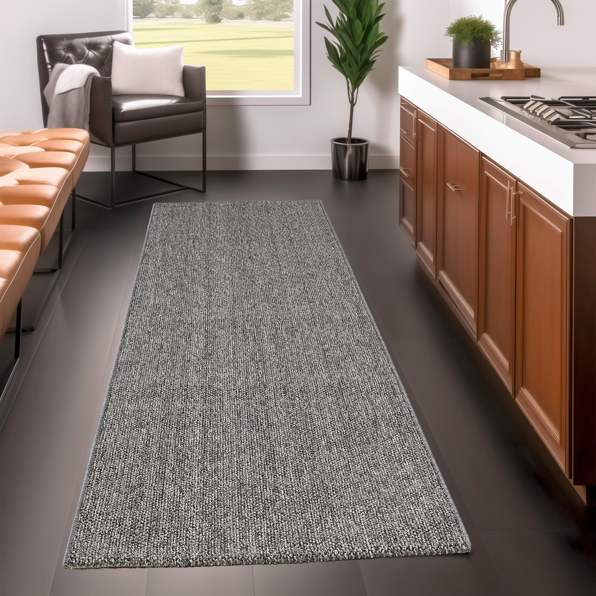 LÄUFER 80/250 cm LOOM Grau  - Grau, Basics, Textil (80/250cm) - Novel