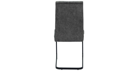 SCHWINGSTUHL in Eisen Webstoff - Anthrazit/Schwarz, Design, Textil/Metall (45/92/62cm) - Novel