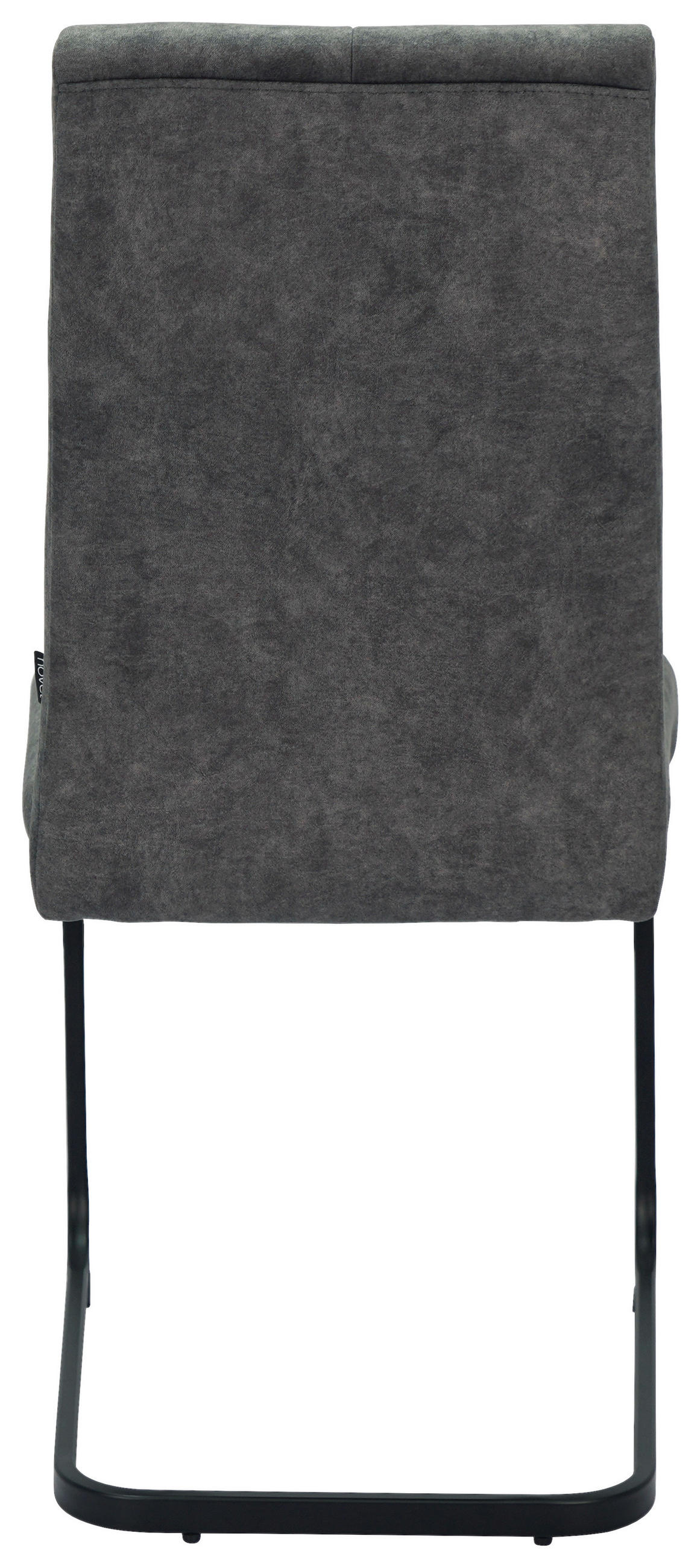 SCHWINGSTUHL  in Eisen Webstoff  - Anthrazit/Schwarz, Design, Textil/Metall (45/92/62cm) - Novel