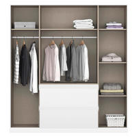 DREHTÜRENSCHRANK 181/197/54 cm,  in Silberfarben, Weiß, 4-türig  - Silberfarben/Weiß, Basics, Holzwerkstoff (181/197/54cm) - Rauch Möbel