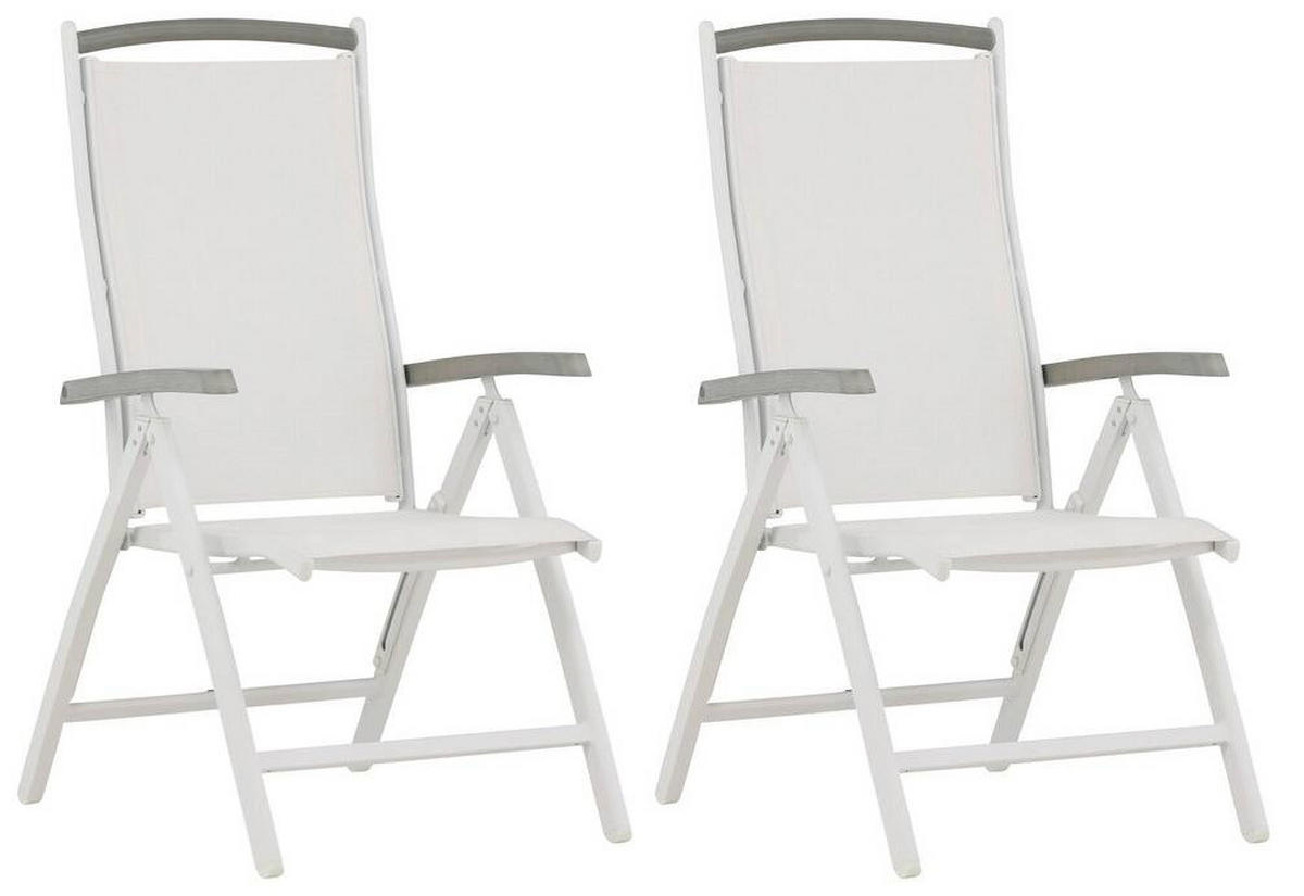GARTENSESSEL-SET Metall Weiß  - Weiß, KONVENTIONELL, Metall (60/110/60cm) - Gardenson