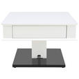 COUCHTISCH 70/70/46,5-66 cm quadratisch Schwarz, Weiß  - Schwarz/Weiß, Design, Holzwerkstoff/Metall (70/70/46,5-66cm) - Carryhome