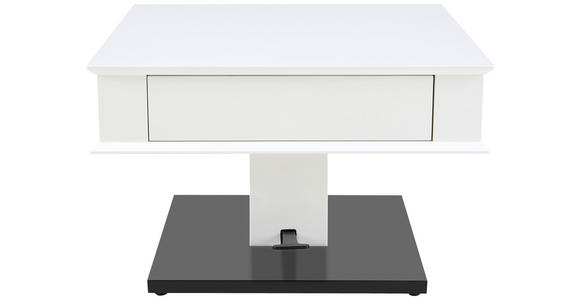 COUCHTISCH 70/70/46,5-66 cm quadratisch Schwarz, Weiß  - Schwarz/Weiß, Design, Holzwerkstoff/Metall (70/70/46,5-66cm) - Carryhome