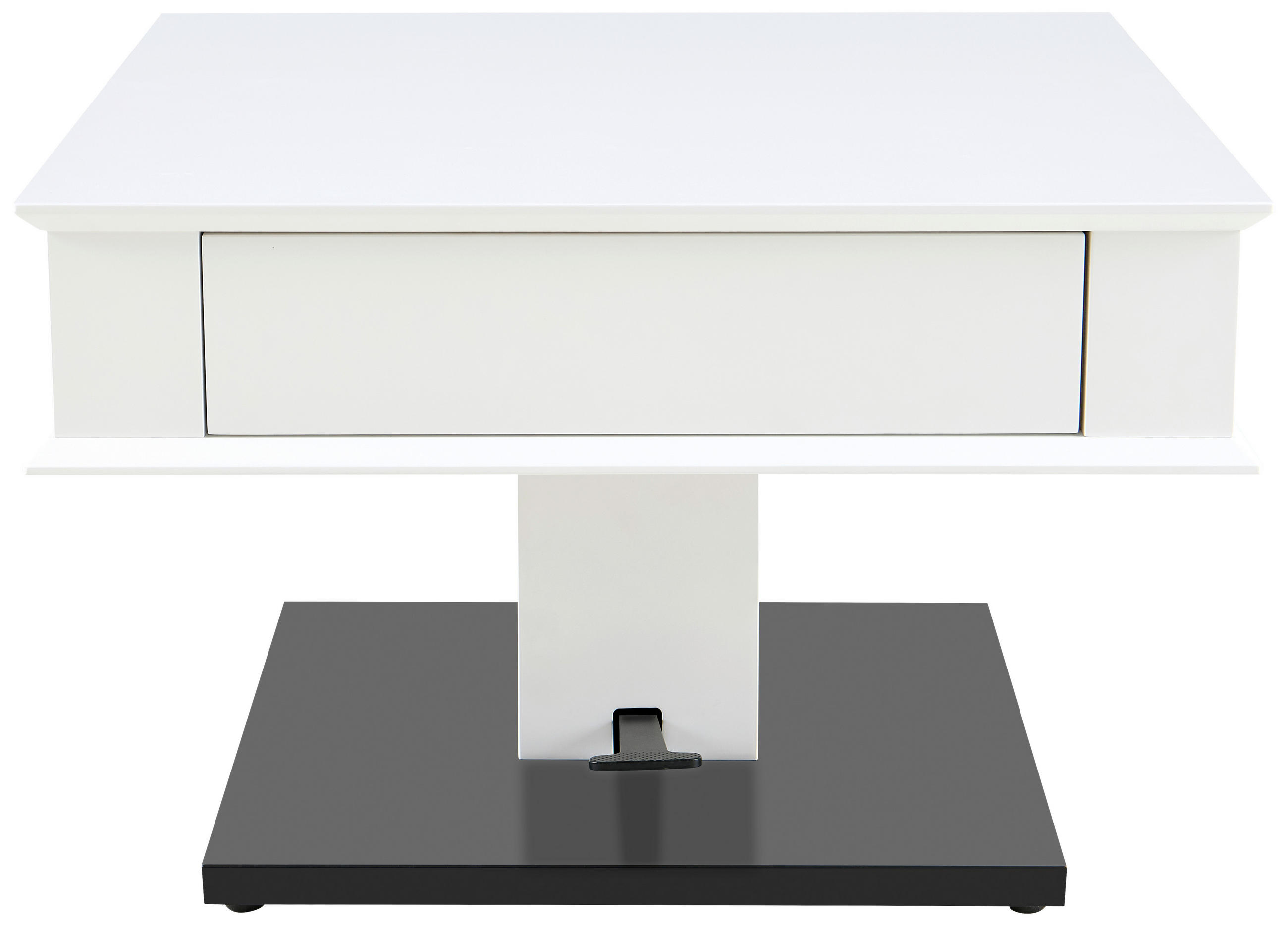 Carryhome KONFERENČNÍ STOLEK, černá, bílá, kov, kompozitní dřevo, 70/70/46,5-66 cm