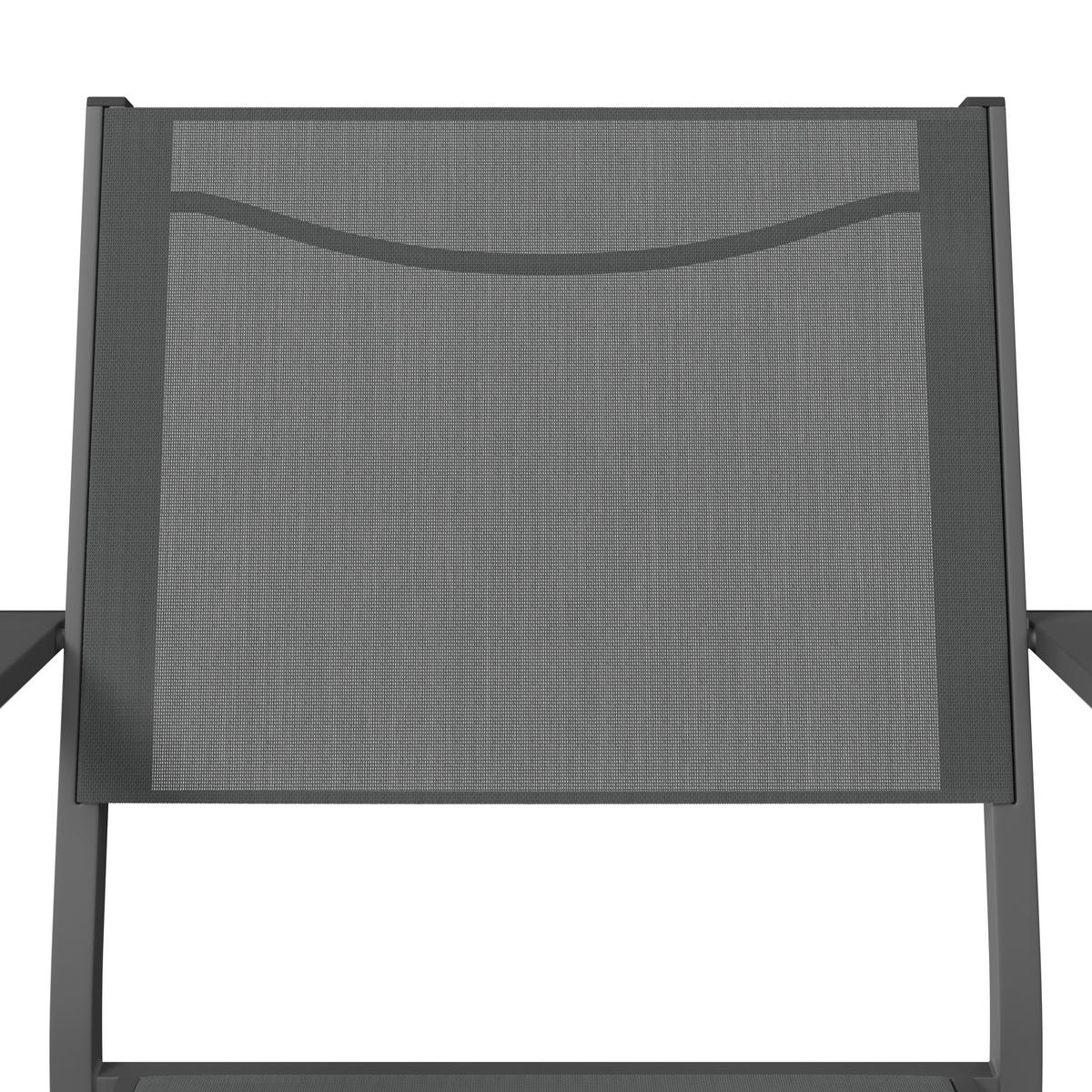 STAPELSESSEL Aluminium Anthrazit, Grau  - Anthrazit/Grau, Design, Textil/Metall (57/88/58cm) - Ambia Garden