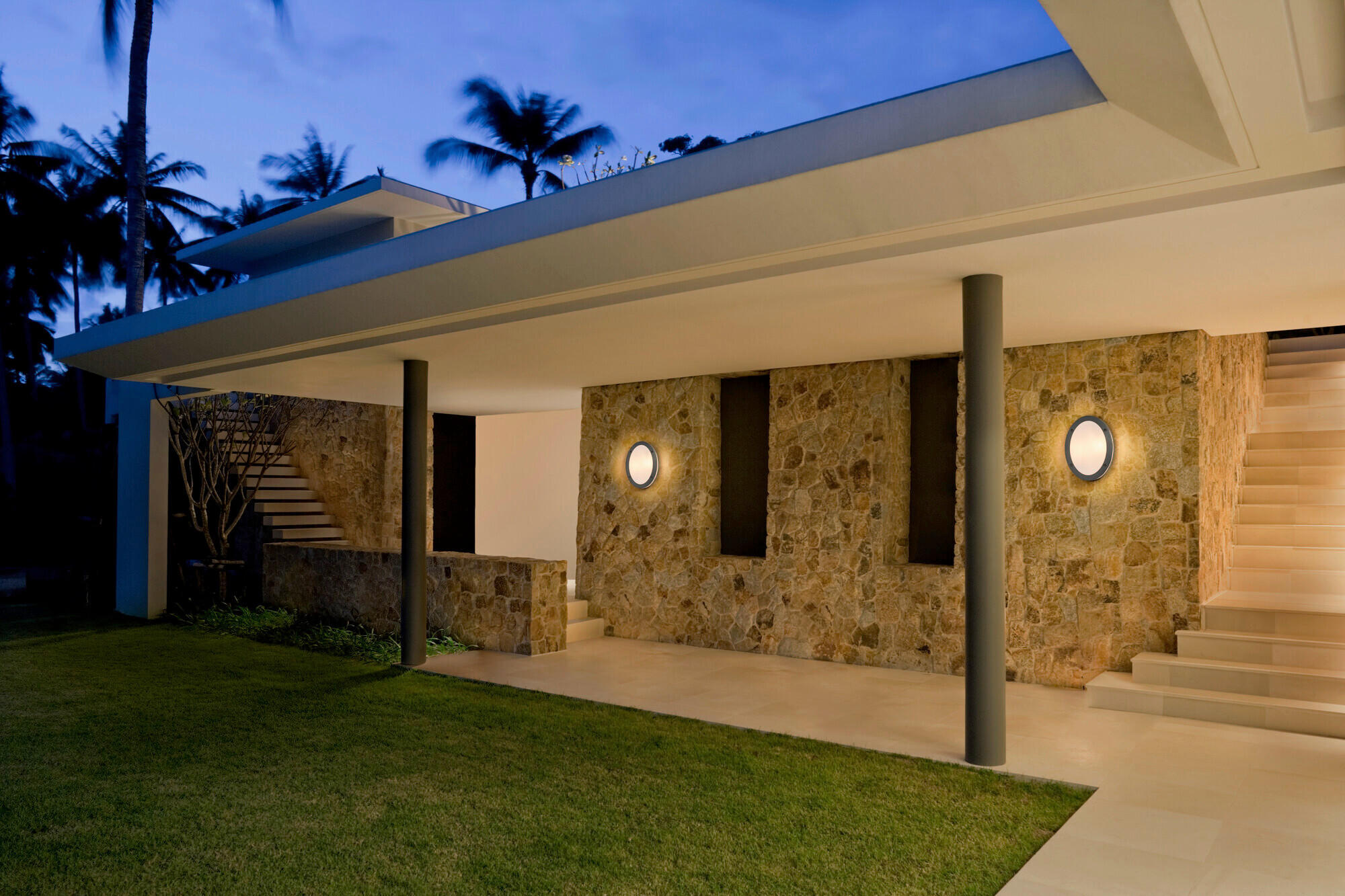 AUßENLEUCHTE 20/9/29 cm   - Dunkelgrau, Basics, Kunststoff/Metall (20/9/29cm) - Osram