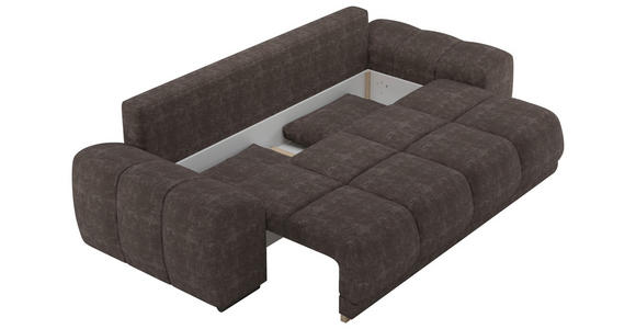 BIGSOFA  in Chenille Graphitfarben  - Schwarz/Graphitfarben, KONVENTIONELL, Kunststoff/Textil (266/89/104cm) - Carryhome