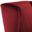 OHRENSESSEL Samt Rot  - Rot/Schwarz, Design, Holz/Textil (72/105/85cm) - Carryhome