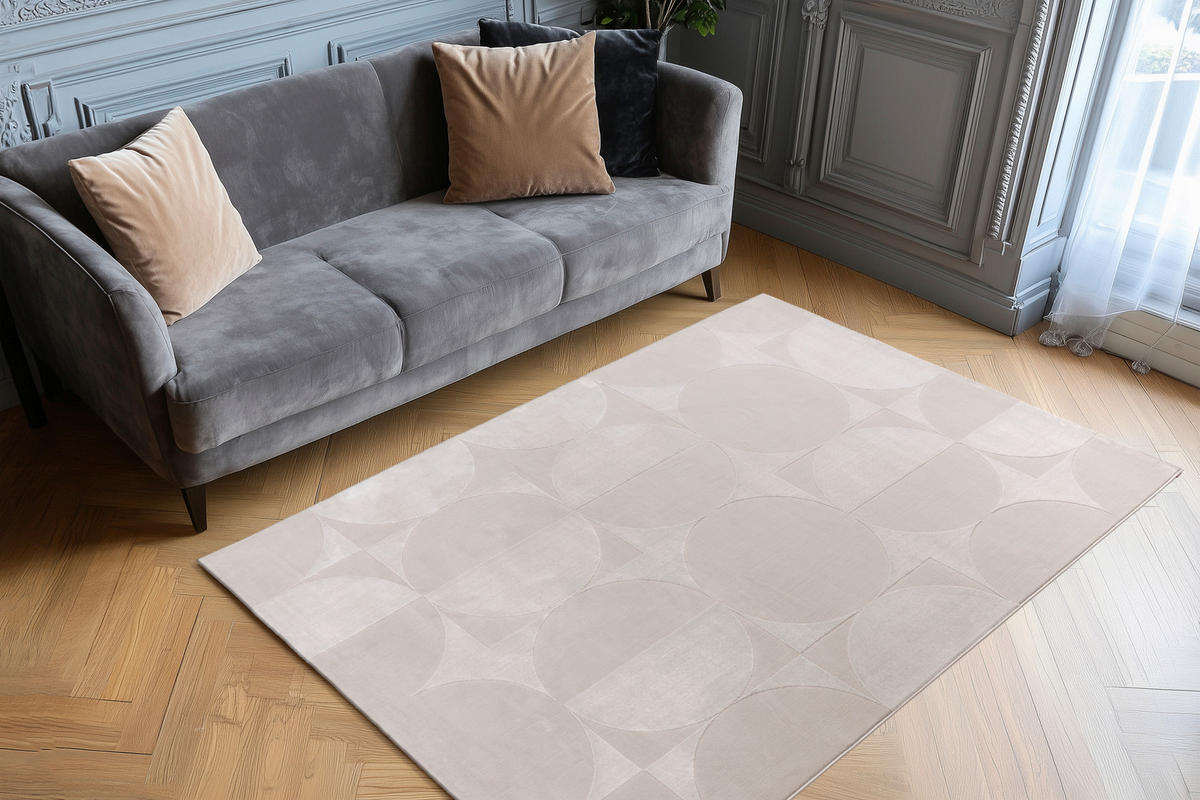 SZŐNYEG   - ezüstszínű, Design, textil (120/170cm)