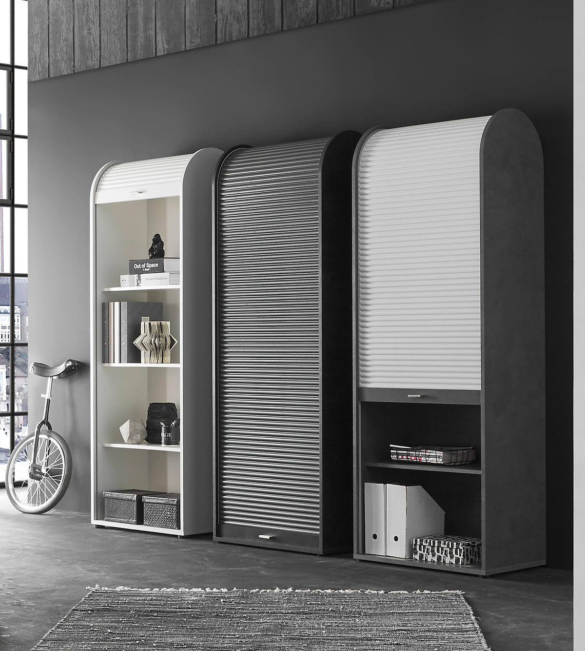 AKTENSCHRANK Weiß  - Weiß, MODERN, Holzwerkstoff/Kunststoff (69/192/44cm) - Livetastic