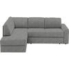 ECKSOFA in Webstoff Hellgrau  - Hellgrau/Schwarz, Konventionell, Kunststoff/Textil (165/224cm) - Xora