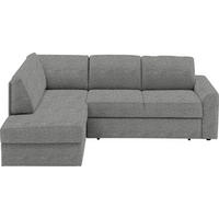 ECKSOFA in Webstoff Hellgrau  - Hellgrau/Schwarz, Konventionell, Kunststoff/Textil (165/224cm) - Xora